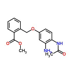 Methyl 2-[(4-acetamido-3-aminophenoxy)methyl]benzoate结构式