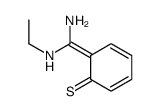 6-[amino(ethylamino)methylidene]cyclohexa-2,4-diene-1-thione Structure