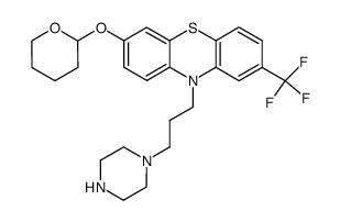 2-trifluoromethyl-7-tetrahydropyranyloxy-10-(3-piperazinopropyl)phenothiazine Structure