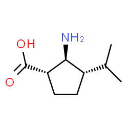 Cyclopentanecarboxylic acid, 2-amino-3-(1-methylethyl)-, (1S,2S,3S)- (9CI)结构式