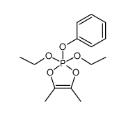 2,2-diethoxy-4,5-dimethyl-2-phenoxy-1,3,2λ5-dioxaphosphole结构式