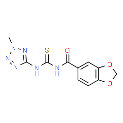 N-(1,3-benzodioxol-5-ylcarbonyl)-N'-(2-methyl-2H-tetraazol-5-yl)thiourea picture