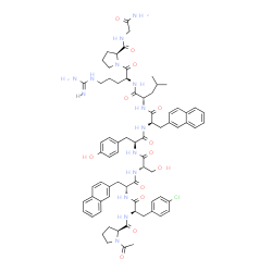 LHRH, N-Ac-Pro(1)-(4-Cl-Phe)(2)-(2-naphthyl-Ala)(3,6)-结构式