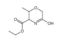 ethyl 2-methyl-5-oxomorpholine-3-carboxylate结构式
