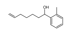 1-(2-methylphenyl)-6-hepten-1-ol结构式