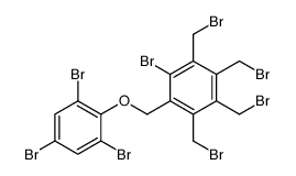 bromotetrakis(bromomethyl)[(2,4,6-tribromophenoxy)methyl]benzene结构式