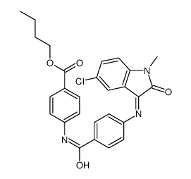 butyl 4-[[4-[(5-chloro-1-methyl-2-oxoindol-3-ylidene)amino]benzoyl]amino]benzoate Structure