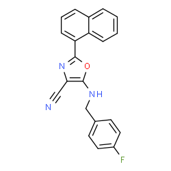 5-[(4-fluorobenzyl)amino]-2-(naphthalen-1-yl)-1,3-oxazole-4-carbonitrile Structure