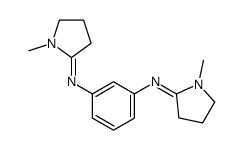 1-methyl-N-[3-[(1-methylpyrrolidin-2-ylidene)amino]phenyl]pyrrolidin-2-imine Structure