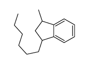 1-hexyl-3-methylindan structure