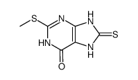 8-mercapto-2-methylthio-6-purinone结构式