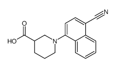 1-(4-cyanonaphthalen-1-yl)piperidine-3-carboxylic acid结构式