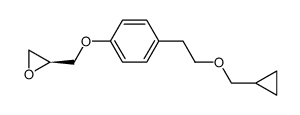 (S)-2-[4-(2-cyclopropylmethoxy ethyl)phenoxymethyl]oxirane结构式