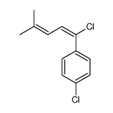 1-chloro-4-(1-chloro-4-methylpenta-1,3-dienyl)benzene结构式