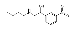 1-m-Nitrophenyl-2-butylaminoethanol结构式