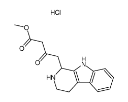 hydrochloride salt of the methyl ester of γ-(1,2,3,4-tetrahydro-β-carbolinyl-(1))acetoacetic acid Structure