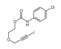 2-(3-iodoprop-2-ynoxy)ethyl N-(4-chlorophenyl)carbamate结构式