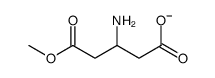 3-amino-5-methoxy-5-oxopentanoate结构式