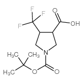 [4-(trifluoromethyl)pyrrolidine]-1,3-dicarboxylic acid 1-tert-butyl ester structure