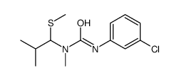 3-(3-chlorophenyl)-1-methyl-1-(2-methyl-1-methylsulfanylpropyl)urea结构式