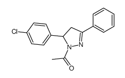1-[3-(4-chlorophenyl)-5-phenyl-3,4-dihydropyrazol-2-yl]ethanone结构式