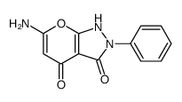 6-amino-2-phenyl-1H-pyrano[2,3-c]pyrazole-3,4-dione Structure