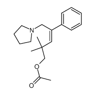 Acetic acid (E)-2,2-dimethyl-4-phenyl-5-pyrrolidin-1-yl-pent-3-enyl ester结构式