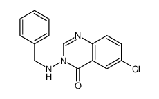 3-(benzylamino)-6-chloroquinazolin-4-one结构式