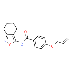 4-(prop-2-en-1-yloxy)-N-(4,5,6,7-tetrahydro-2,1-benzoxazol-3-yl)benzamide结构式