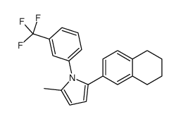 2-methyl-5-(5,6,7,8-tetrahydronaphthalen-2-yl)-1-[3-(trifluoromethyl)phenyl]pyrrole结构式