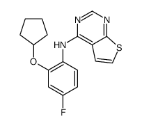 N-(2-cyclopentyloxy-4-fluorophenyl)thieno[2,3-d]pyrimidin-4-amine Structure