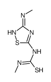 1-methyl-3-[3-(methylamino)-1,2,4-thiadiazol-5-yl]thiourea结构式