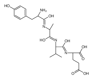 (2S)-2-[[(2S)-2-[[(2S)-2-[[(2S)-2-amino-3-(4-hydroxyphenyl)propanoyl]amino]propanoyl]amino]-3-methylbutanoyl]amino]pentanedioic acid Structure