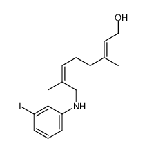 8-(3-iodoanilino)-3,7-dimethylocta-2,6-dien-1-ol Structure