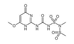 Methanesulfonamide, N-[[[[(1,6-dihydro-4-methoxy-6-oxo-2-pyrimidinyl)amino]carbonyl]amino]sulfonyl]-N-methyl Structure