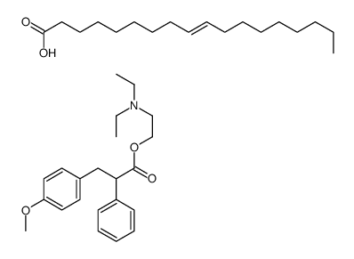 diethyl-[2-[3-(4-methoxyphenyl)-2-phenylpropanoyl]oxyethyl]azanium,(Z)-octadec-9-enoate Structure