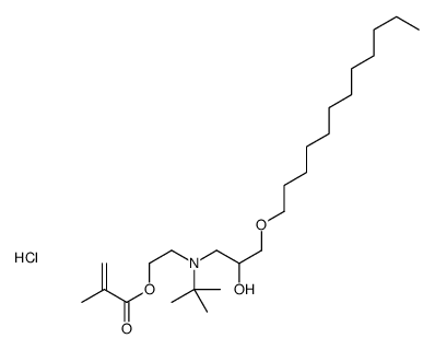 2-[tert-butyl-(3-dodecoxy-2-hydroxypropyl)amino]ethyl 2-methylprop-2-enoate,hydrochloride Structure