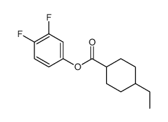 (3,4-difluorophenyl) 4-ethylcyclohexane-1-carboxylate结构式