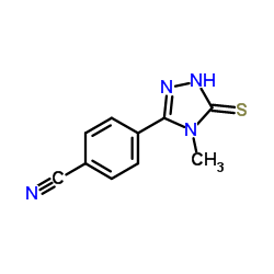 4-(4-Methyl-5-thioxo-4,5-dihydro-1H-1,2,4-triazol-3-yl)benzonitrile结构式