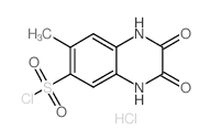 7-甲基-2,3-二氧代-1,2,3,4-四氢-喹噁啉-6-磺酰氯盐酸盐结构式