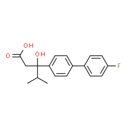 4-Biphenylhydracrylic acid, 4'-fluoro-beta-isopropyl-, (+)- Structure
