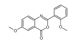 4H-3,1-Benzoxazin-4-one, 6-methoxy-2-(2-methoxyphenyl) Structure