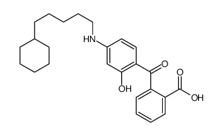 2-[4-(5-cyclohexylpentylamino)-2-hydroxybenzoyl]benzoic acid结构式