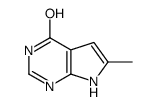 6-methyl-1,7-dihydropyrrolo[2,3-d]pyrimidin-4-one结构式