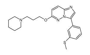 3-(3-methylsulfanyl-phenyl)-6-(3-piperidin-1-yl-propoxy)-imidazo[1,2-b]pyridazine结构式