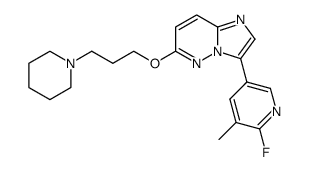 3-(6-fluoro-5-methyl-pyridin-3-yl)-6-(3-piperidin-1-yl-propoxy)-imidazo[1,2-b]pyridazine Structure