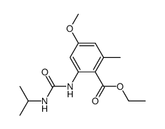ethyl 2-(3-isopropylureido)-4-methoxy-6-methyl benzoate结构式