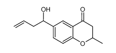 2,3-dihydro-6-(1-hydroxybut-3-enyl)-2-methylchromen-4-one Structure