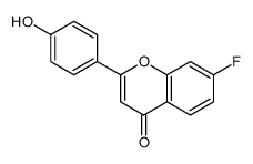 7-fluoro-2-(4-hydroxyphenyl)chromen-4-one结构式