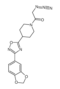 2-azido-1-[4-(3-benzo[1,3]dioxol-5-yl[1,2,4]oxadiazol-5-yl)piperid-1-yl]ethan-one结构式